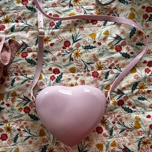 Pink Heart-Shaped Crossbody Bag
